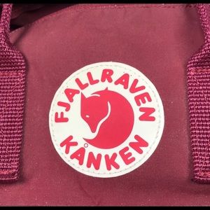 Fjallraven mini Kanken backpack blood ox maroon